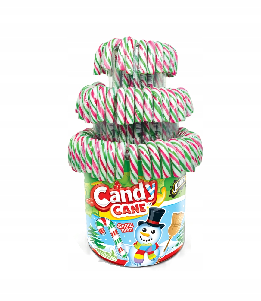 Johny Bee Candy Cane Mikulášské tyčinky 12g Red-White-Green 100 Ks