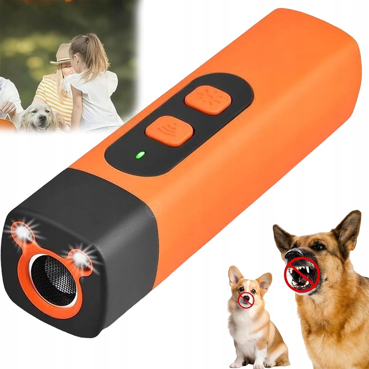Ultrazvukový Odpuzovač Psů, Trenažér, Led Svítilna