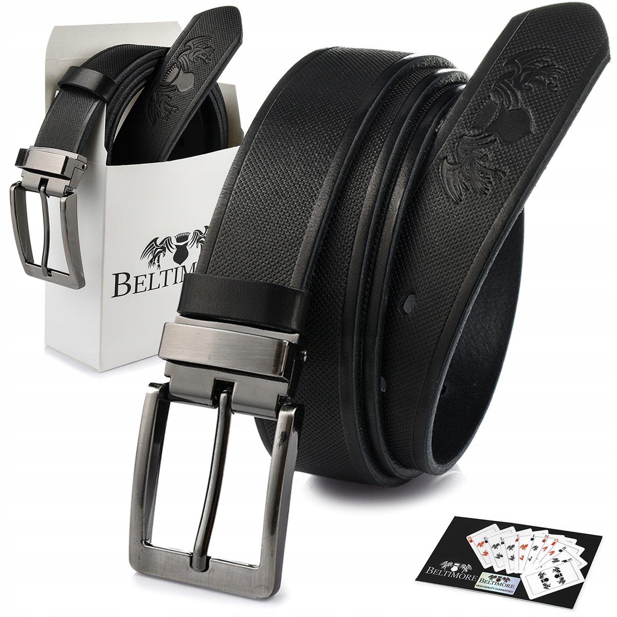 

Pasek skórzany męski automat szeroki 3.5 Beltimore