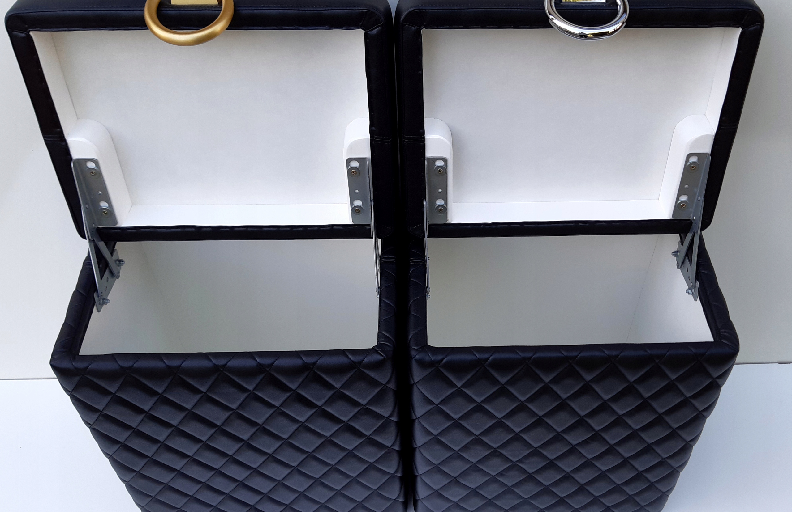 Kufer Kosz na pranie Bieliźniak Pikowany Glamour Kolor mebla czarny