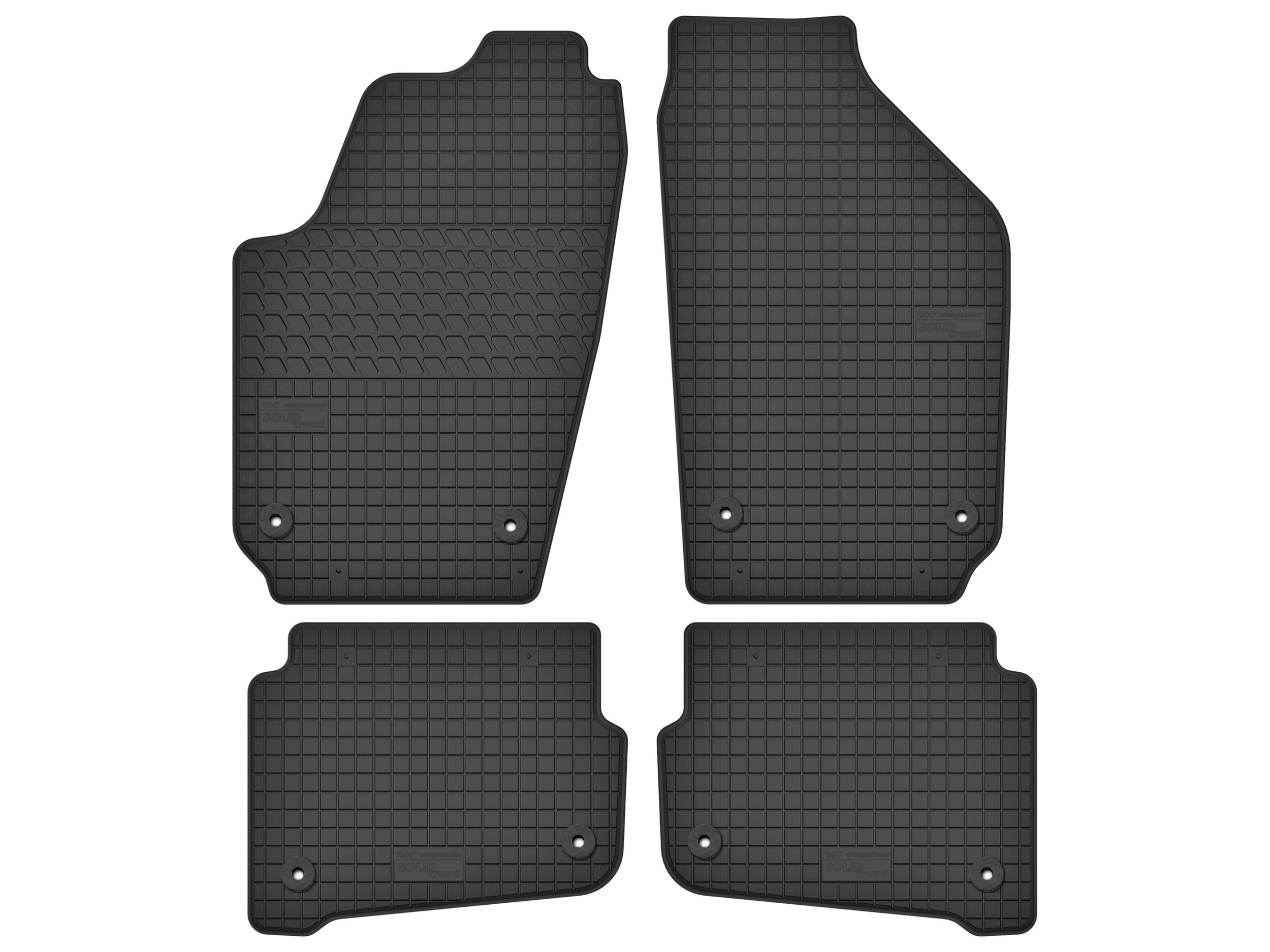 Gumové koberce Vw Polo IV 9N 2001-2009 sada. 4 ks na míru Av stopky