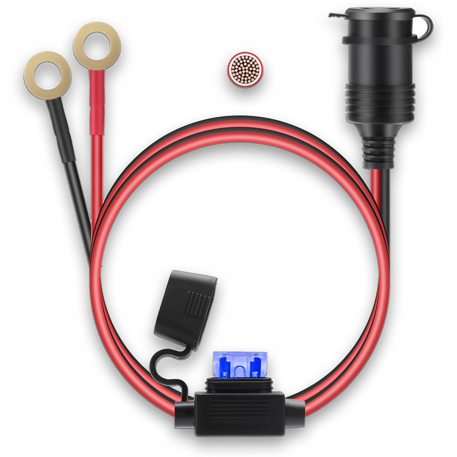 Gniazdo Zapalniczki Samochodowej 12V 24V kabel 1m 180W 360W 15A Miedź