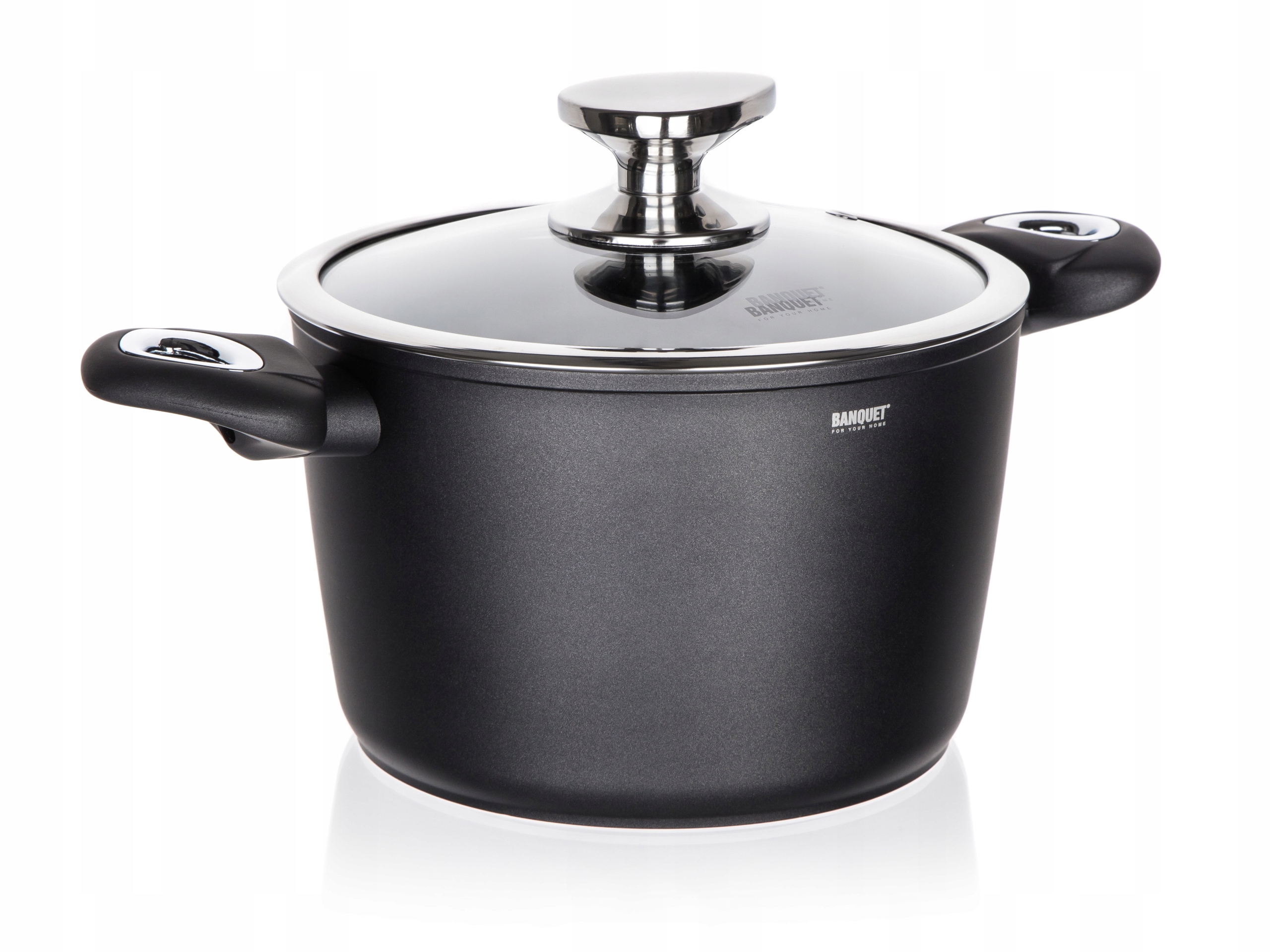 

Garnek 20CM 3,3L Matte DarkGrey Banquet z powłoką