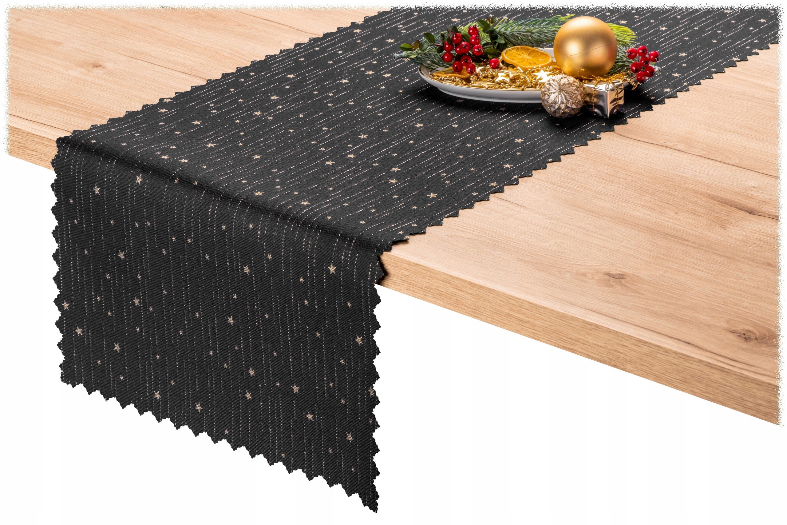 

bieżnik 45x90 Dwustronny Złoty czarny Diament