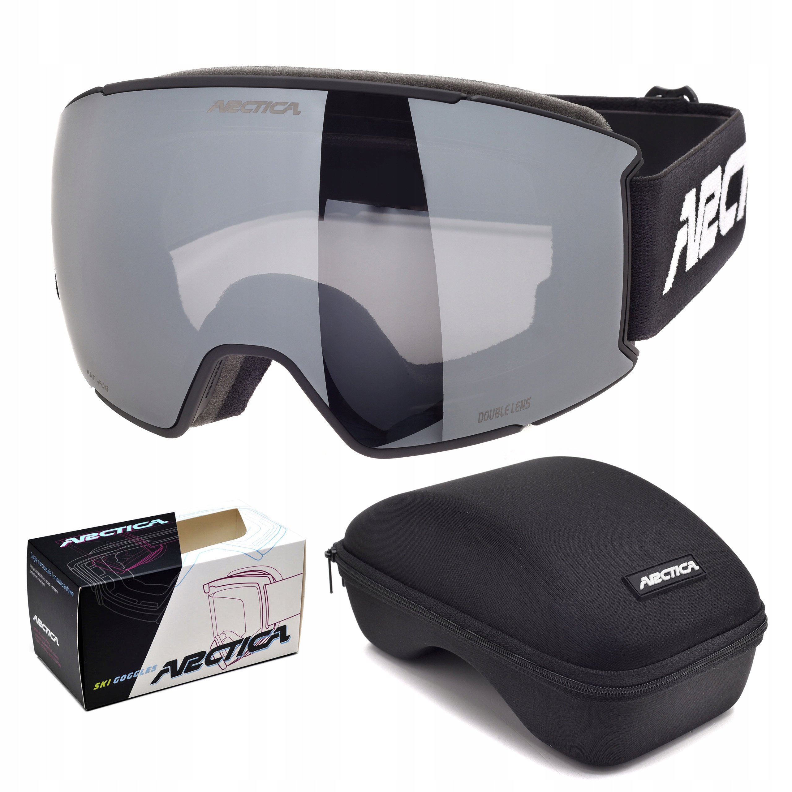 Lyžařské Brýle Arctica G-121 S Vyměnitelným Magnetickým Sklem UV400 Pouzdro