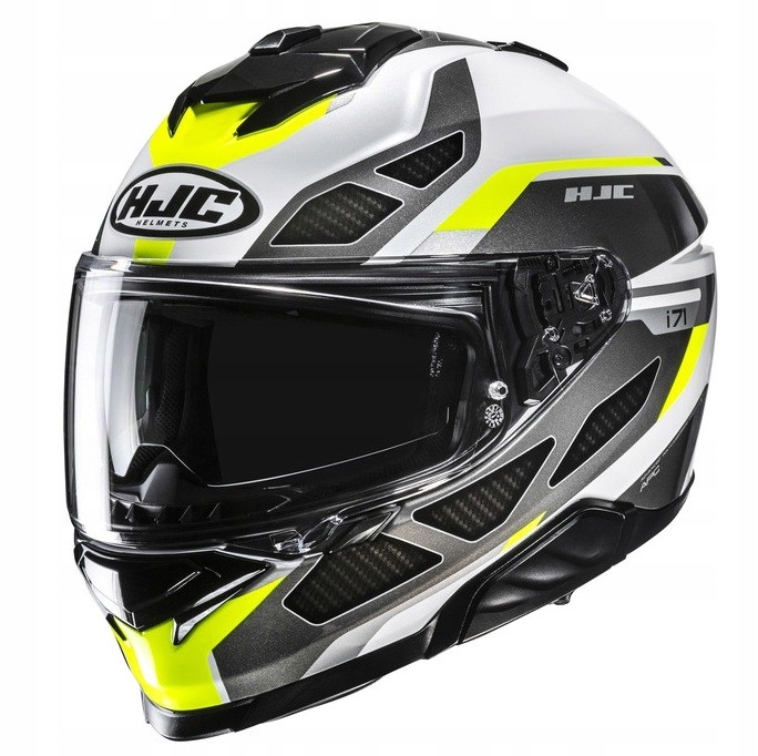 Hjc I71 Zest White/Yellow motocyklová prilba integrovaná s mixom XL