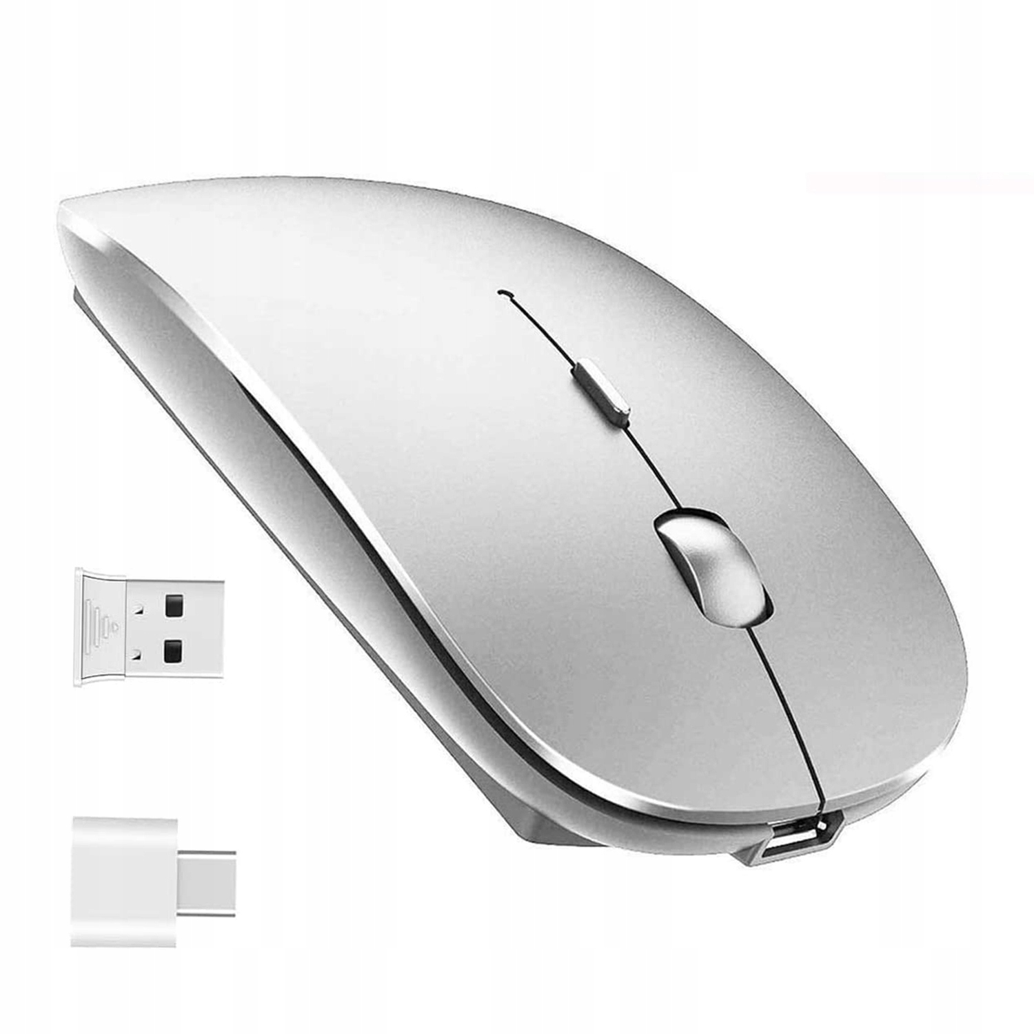 

Mysz Plug Play Do Apple Mac Macbook srebrna 2.4GHz