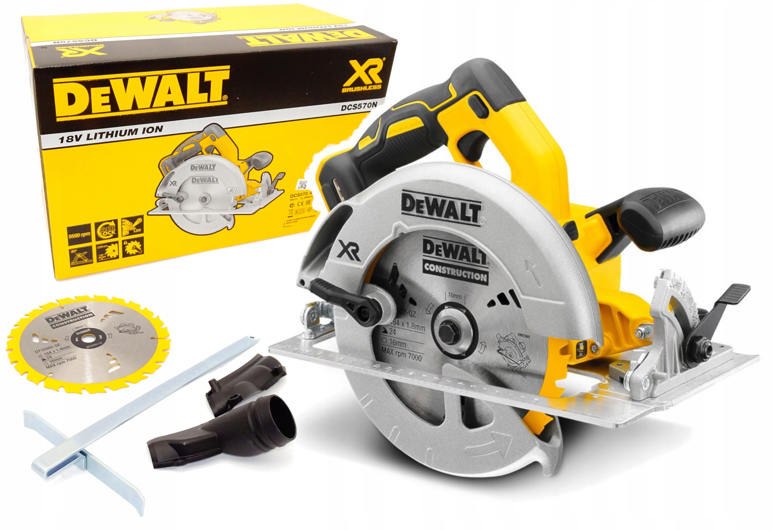 

Pilarka tarczowa 18V 184mm DeWalt DCS570N Xr
