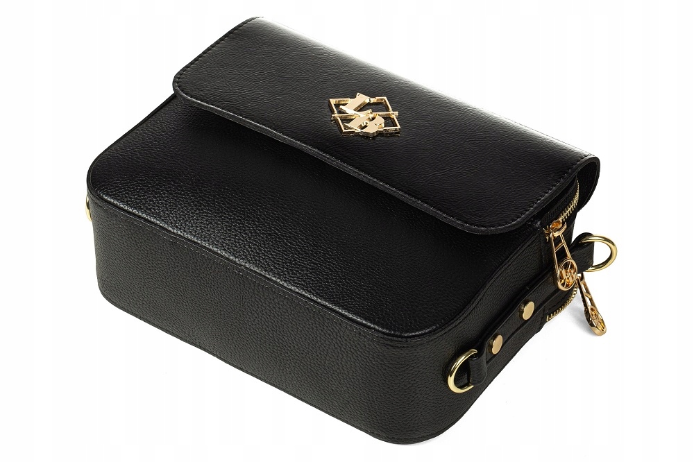 LAURA BIAGGI TOREBKA LISTONOSZKA CZARNA NA RAMIĘ Kolor czarny