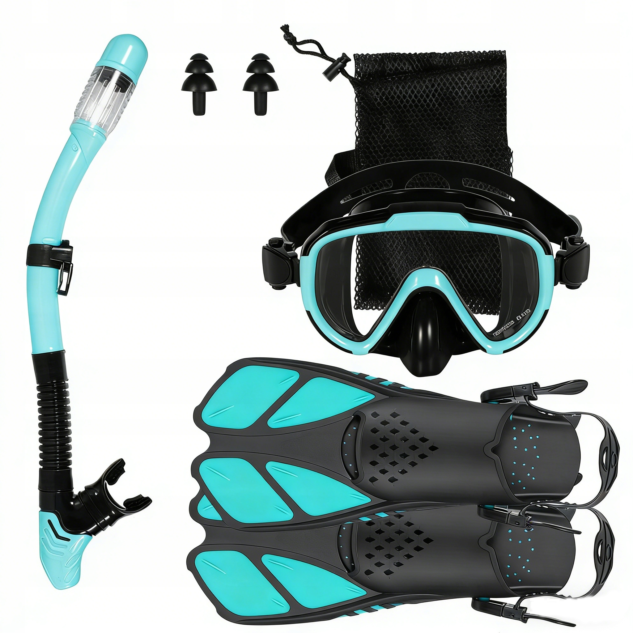 MASKA I FAJKA DO NURKOWANIA OKULARY I RURKA DO SNORKELINGU + płetwy S/M