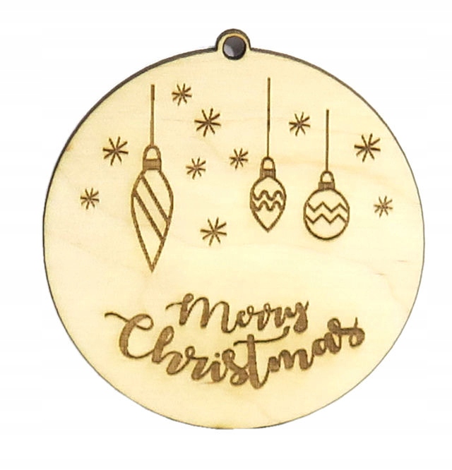 BOMBKA ŚWIĄTECZNA DREWNIANA FIRMOWA PREZENT MC8