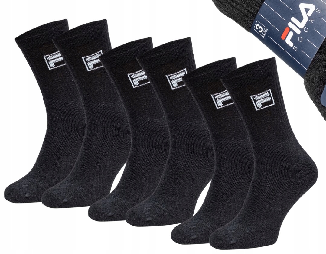 

Fila skarpety długie bawełna 3PAK r. 39/42 czarne