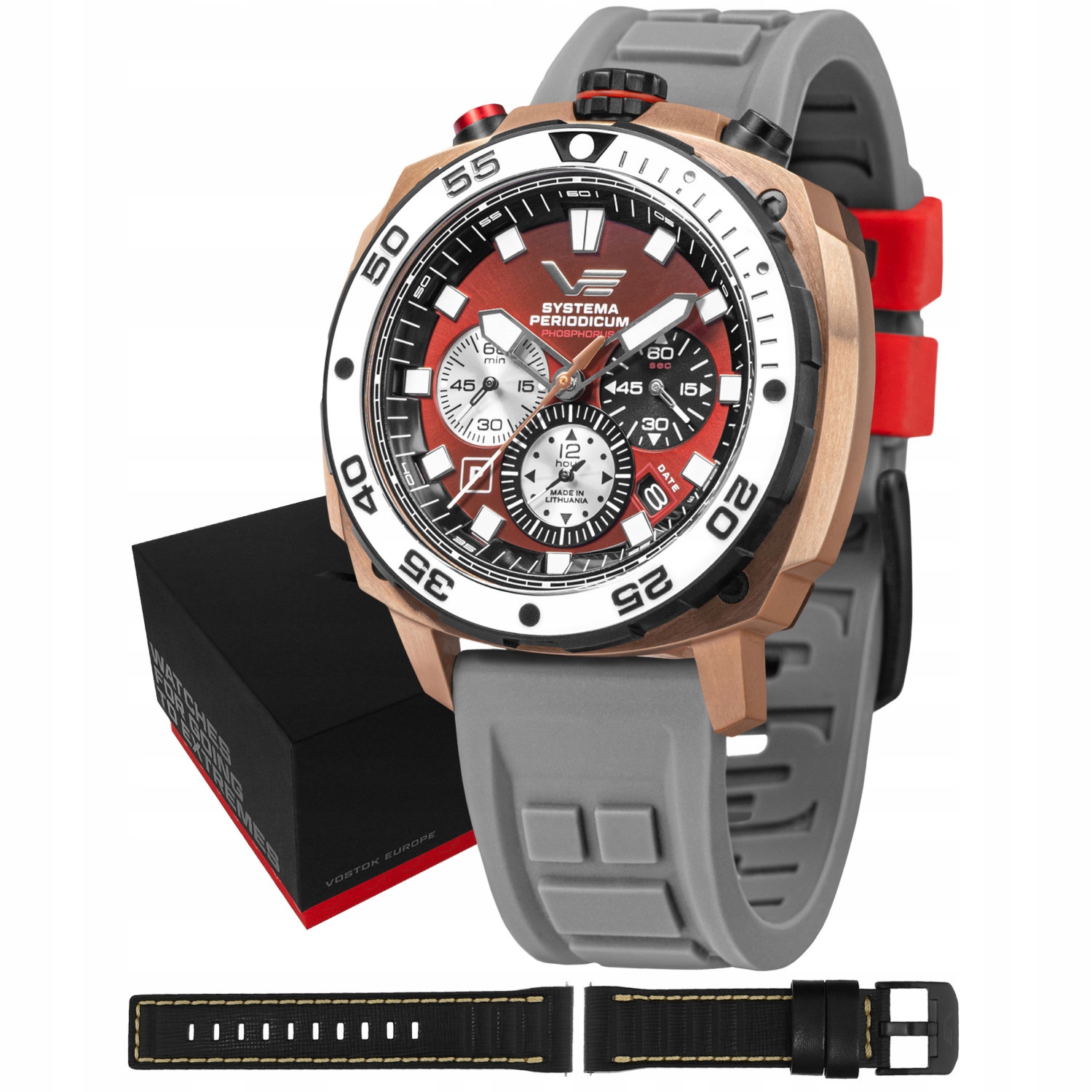 Pánské Hodinky Vostok Europe VK67-650E724SG s šedým řemínkem