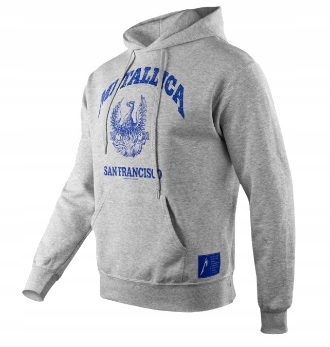 Pánská Mikina Metallica San Francisco Šedá College Crest S Kapucí vel. M