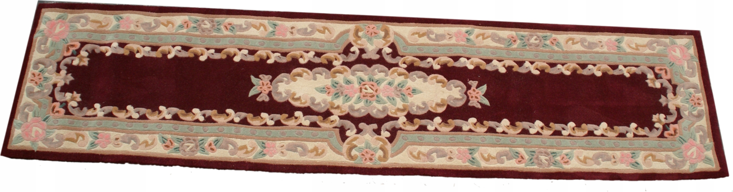 Vlněný koberec Aubusson 69x305 bordový (koberec běhoun)