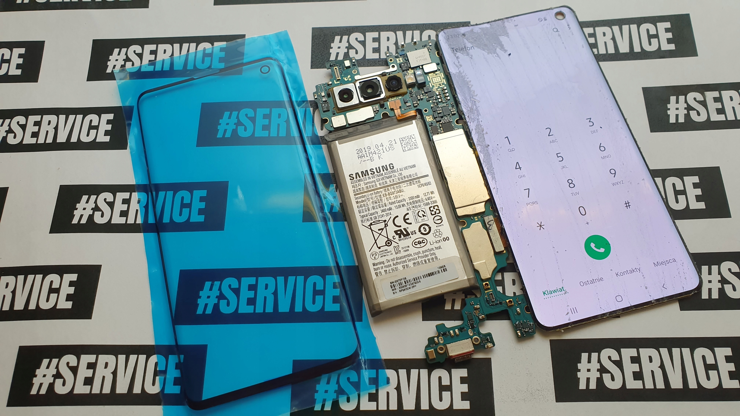 Wymiana szybki, wyświetlacz Samsung S10 Lite Pasuje do marki Samsung