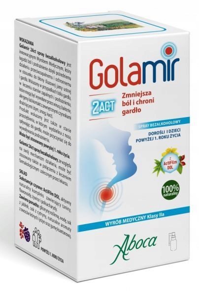 

Golamir 2Act, spray bezalkoholowy, 30 ml Aboca