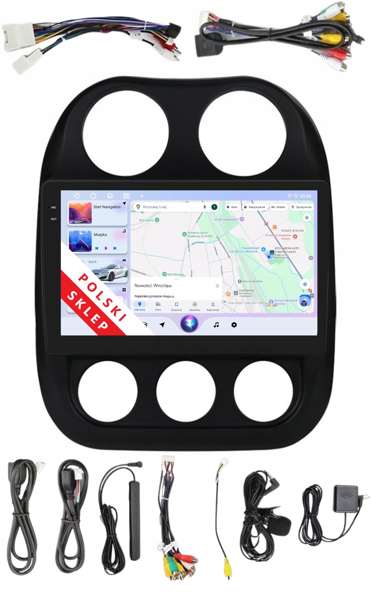 Rádio 2DIN Navigácia Android Jeep Compas A Patriot 4/64 Gb Dsp Carplay Lte