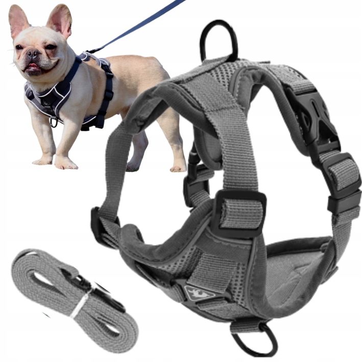

Szelki Bezuciskowe dla psa easy walk Tiny S szary