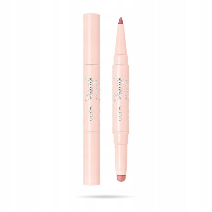 Pupa Vamp! Creamy Duo, rtěnka a konturovací tužka na rty, 004 Light Rose