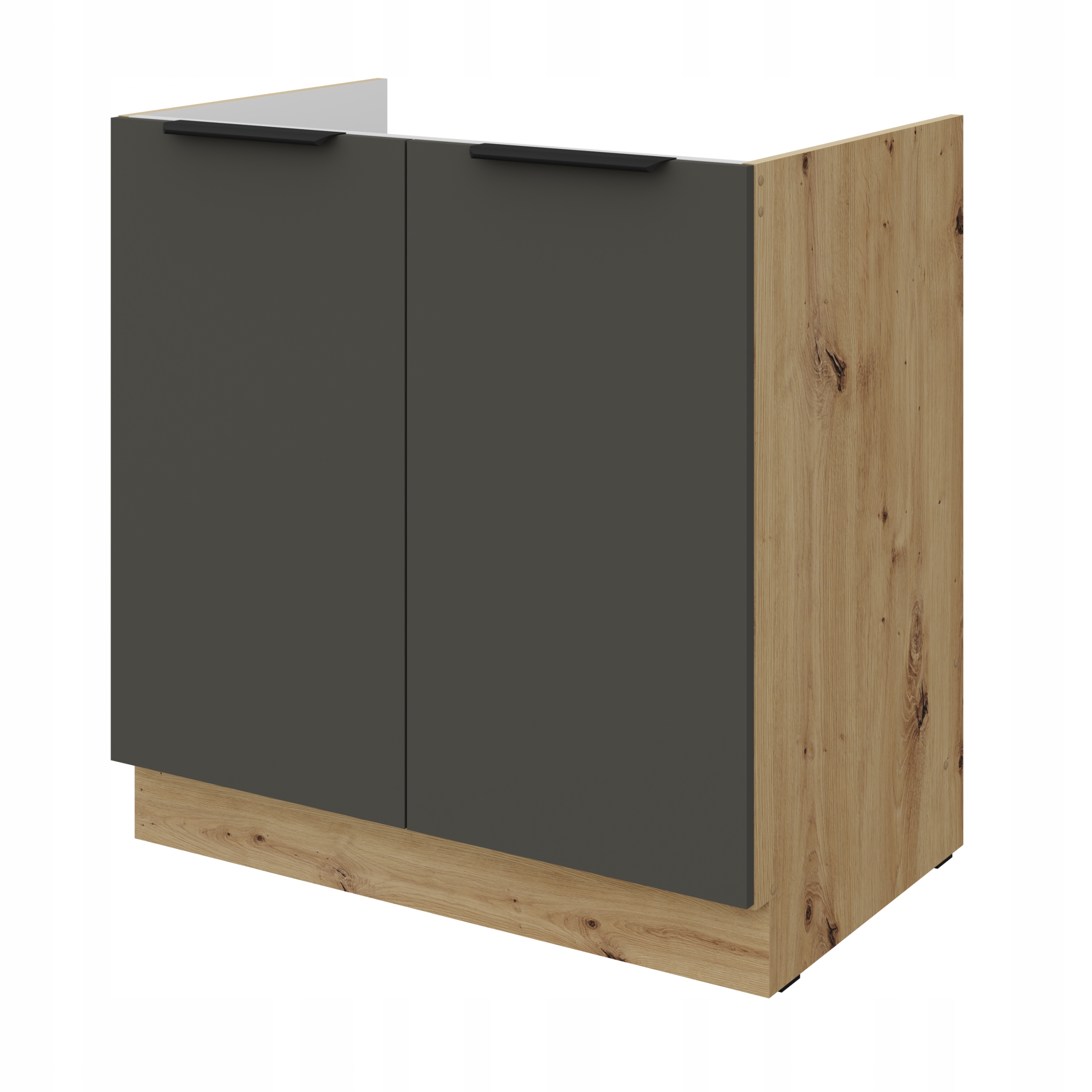 Kuchyňská skříňka pod dřez 80 stojící skříňka Skříňka grafit dub artisan