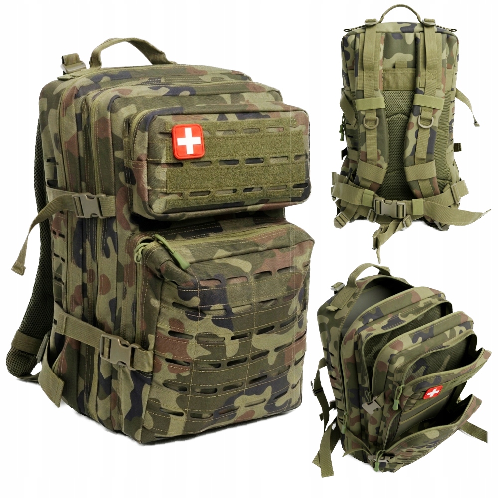 Plecak Wojskowy Survival Turystyczny Taktyczny 45L Duży Molle WZ.93 Strażak