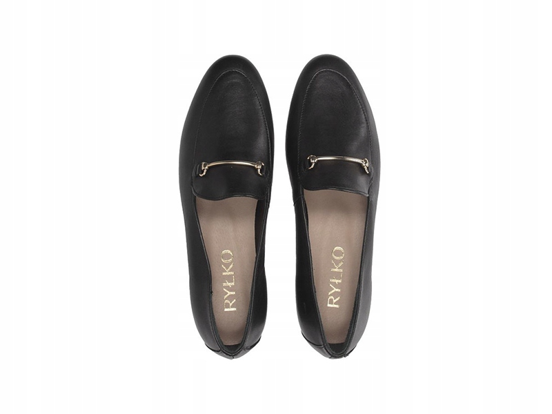 Złota klamra mokasyny Ryłko 2VP83 - 40 Marka Ryłko