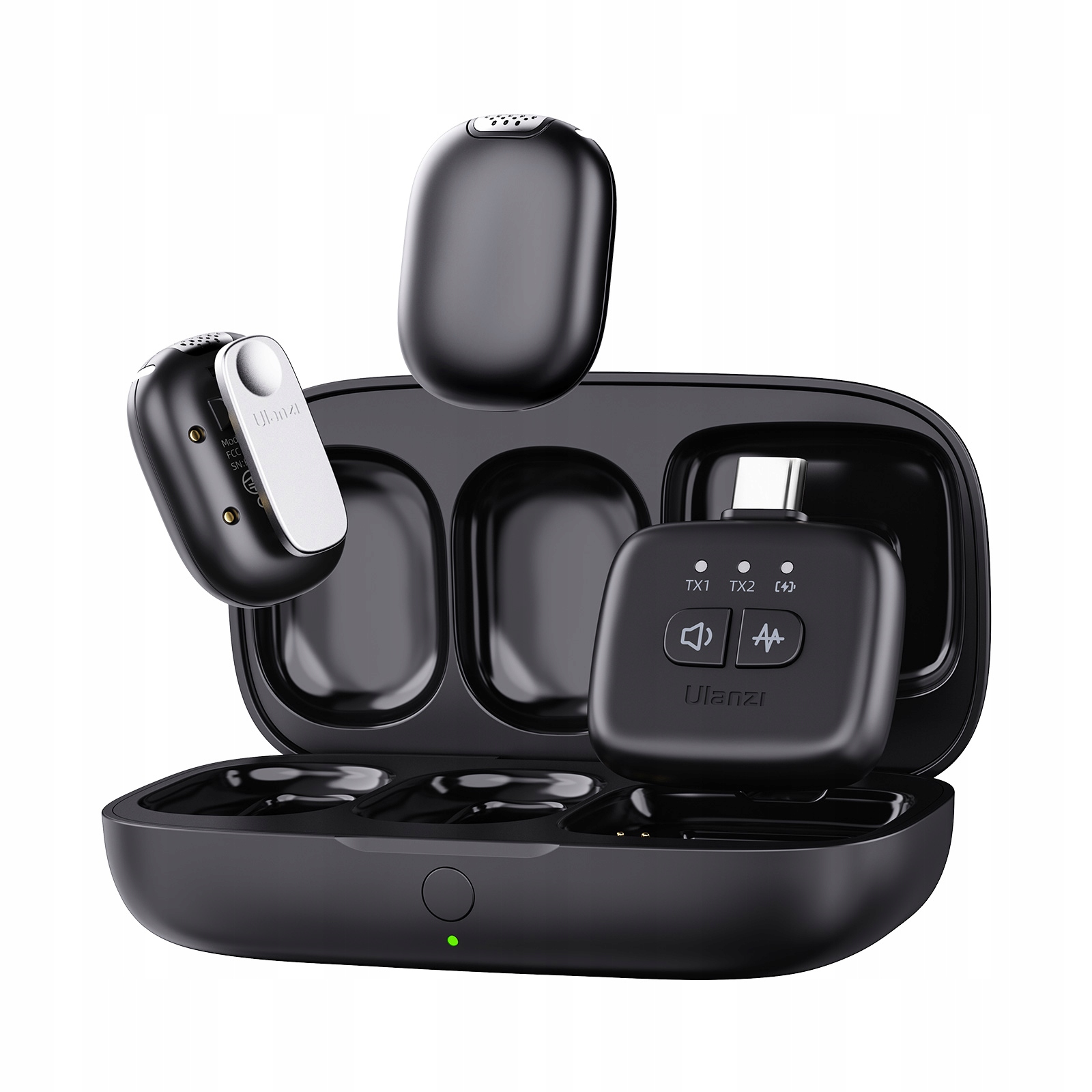 2x Bezdrátový mikrofon Ulanzi A30 3v1 na Usb-c Lightning Mini Jack 3,5 mm