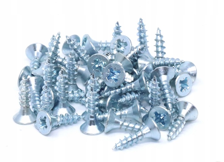 1000 SZTUK 3,5x16 WKRĘTY MEBLOWE DO DREWNA OCYNK BIAŁY EAN (GTIN) 5901124897819