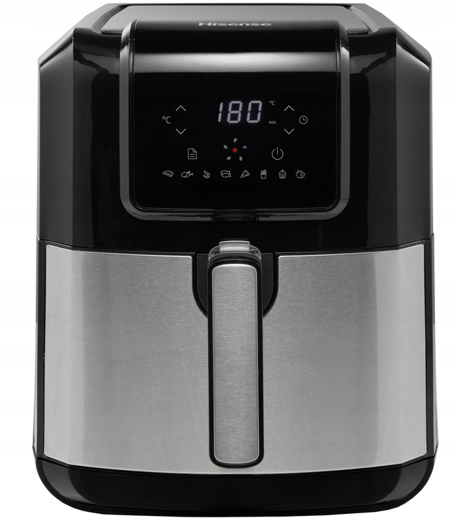 Frytkownica beztłuszczowa Czarna AirFryer Led 200 °C 5 l