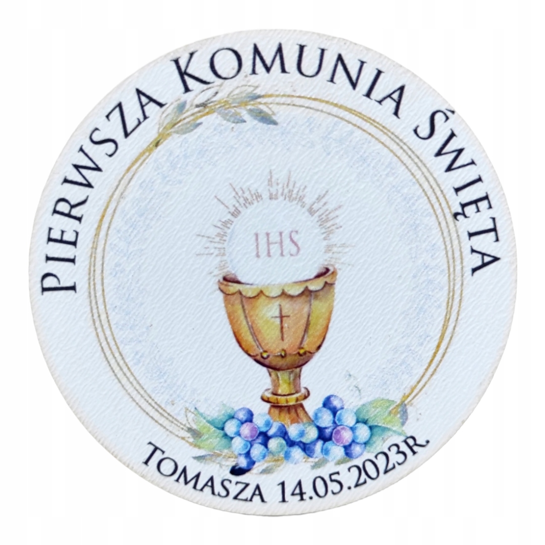 

Magnes Komunia gadżet podziękowanie nadruk