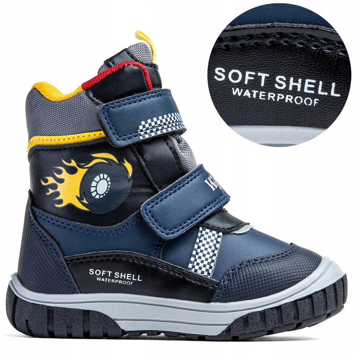 Śniegowce chłopięce trzewiki WODOODPORNE kożuszek SoftShell Wojtyłko