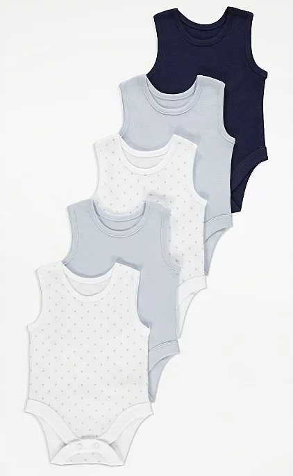

George Body bez Rękawa 5szt 2-3L 92/98cm Gwiazdki