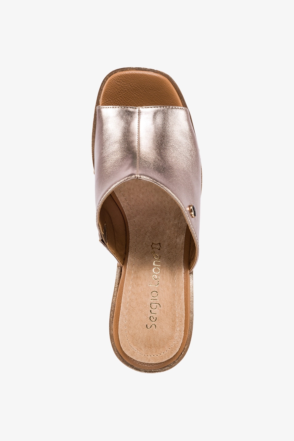 ZŁOTE KLAPKI DAMSKIE NA KOTURNIE ZE SKÓRZANĄ WKŁADKĄ LEKKIE WYGODNE r 39 Rozmiar 39