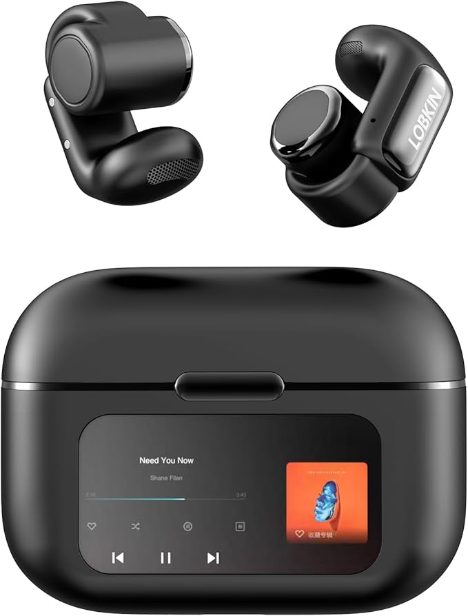 Lobkin S18 Bezdrátová sluchátka Bluetooth 5.4 s 4G displejem, černá