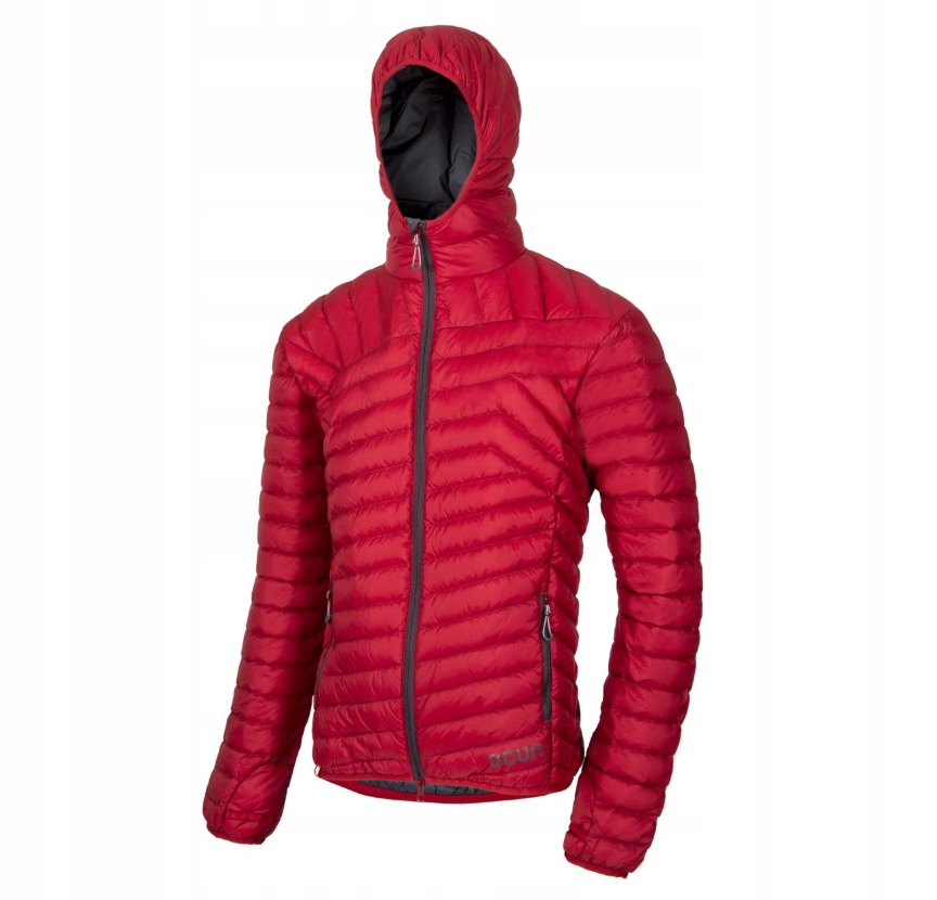 Pánská péřová bunda Ocún Tsunami Eco Men Red Scarlet Sage/Iron Gate|M