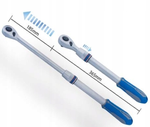 KLUCZ DO KÓŁ GRZECHOTKA TELESKOPOWY REGULOWNAY 365–550 SZCZELNY KING TONY