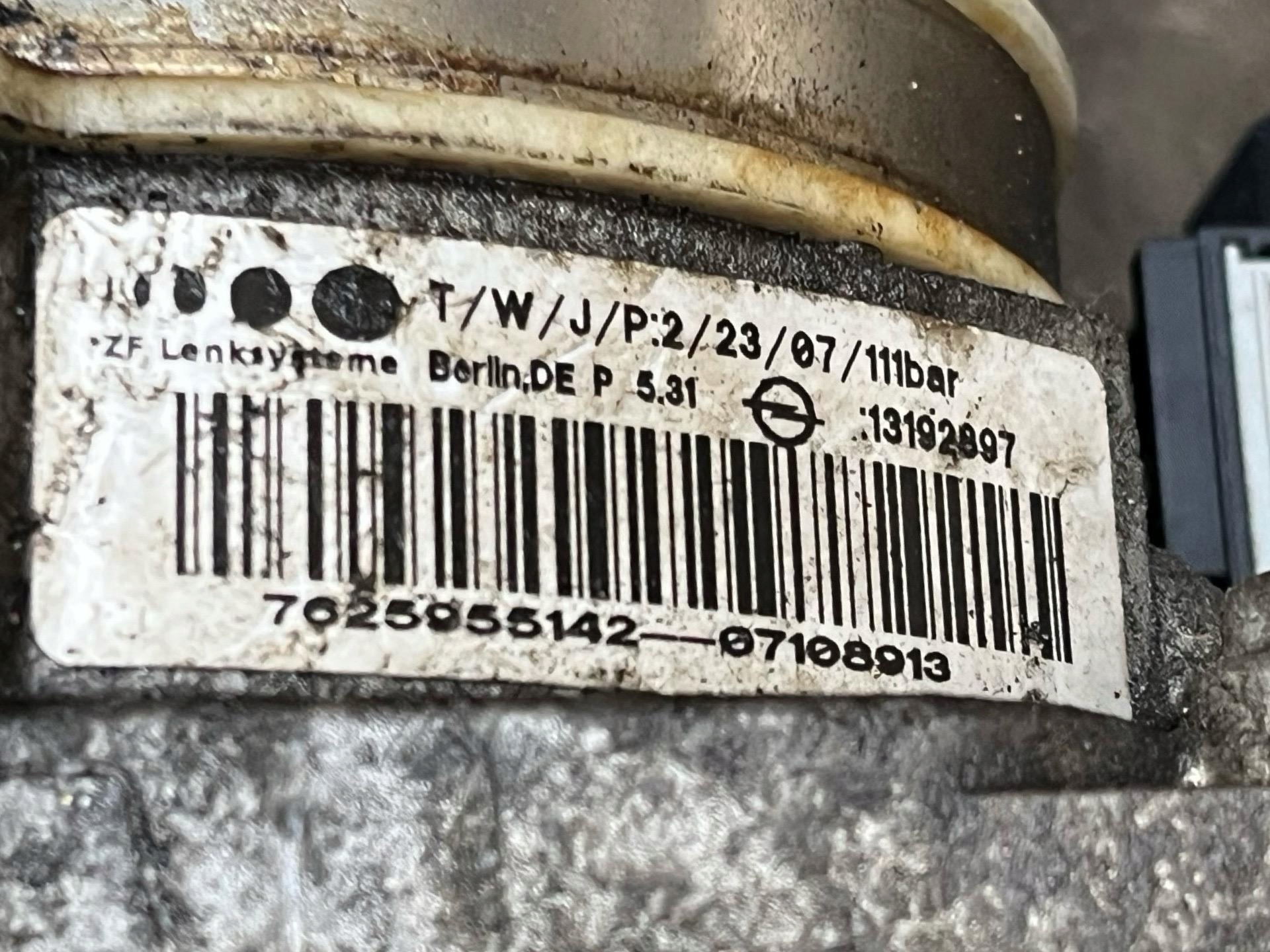 servo pump elektrohydrauliczna Opel Astra H facelift 2007 13192897