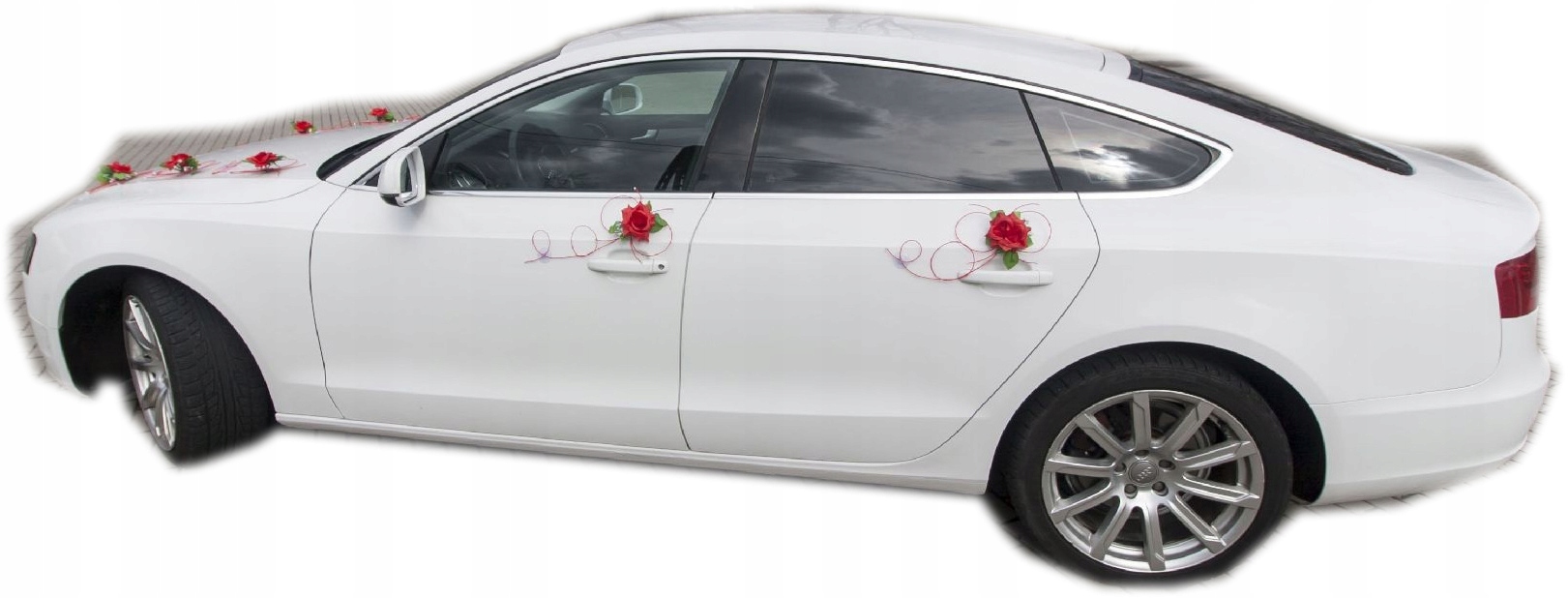 TWOJA CZERWONA ozdoba na samochód ślubny 172