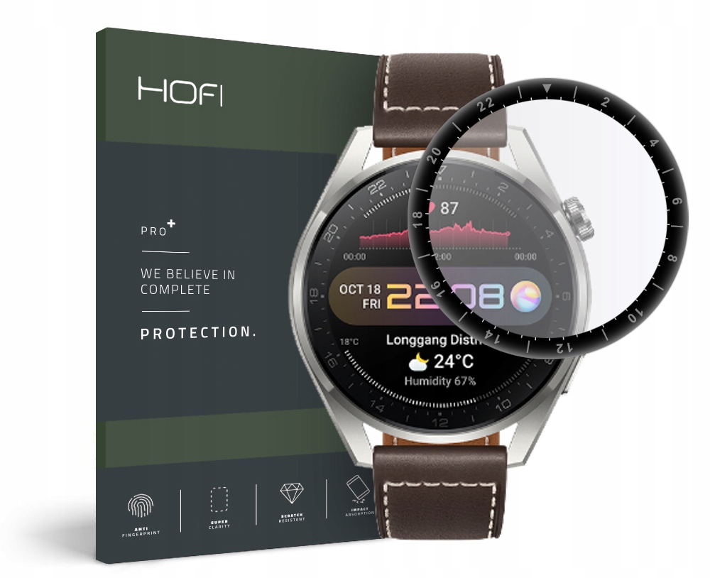 

Hofi Szkło Hybrydowe 0.3MM Do - Huawei Watch 3 Pro