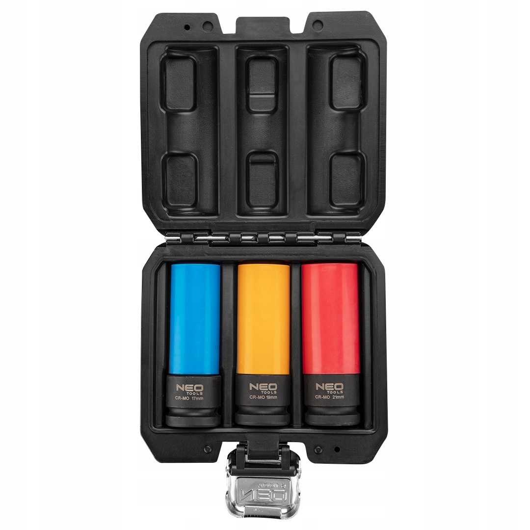 NEO NASADKI UDAROWE DO FELG ALUMINIOWYCH KÓŁ ZESTAW NASADEK 3szt 17-21mm Marka Neo Tools