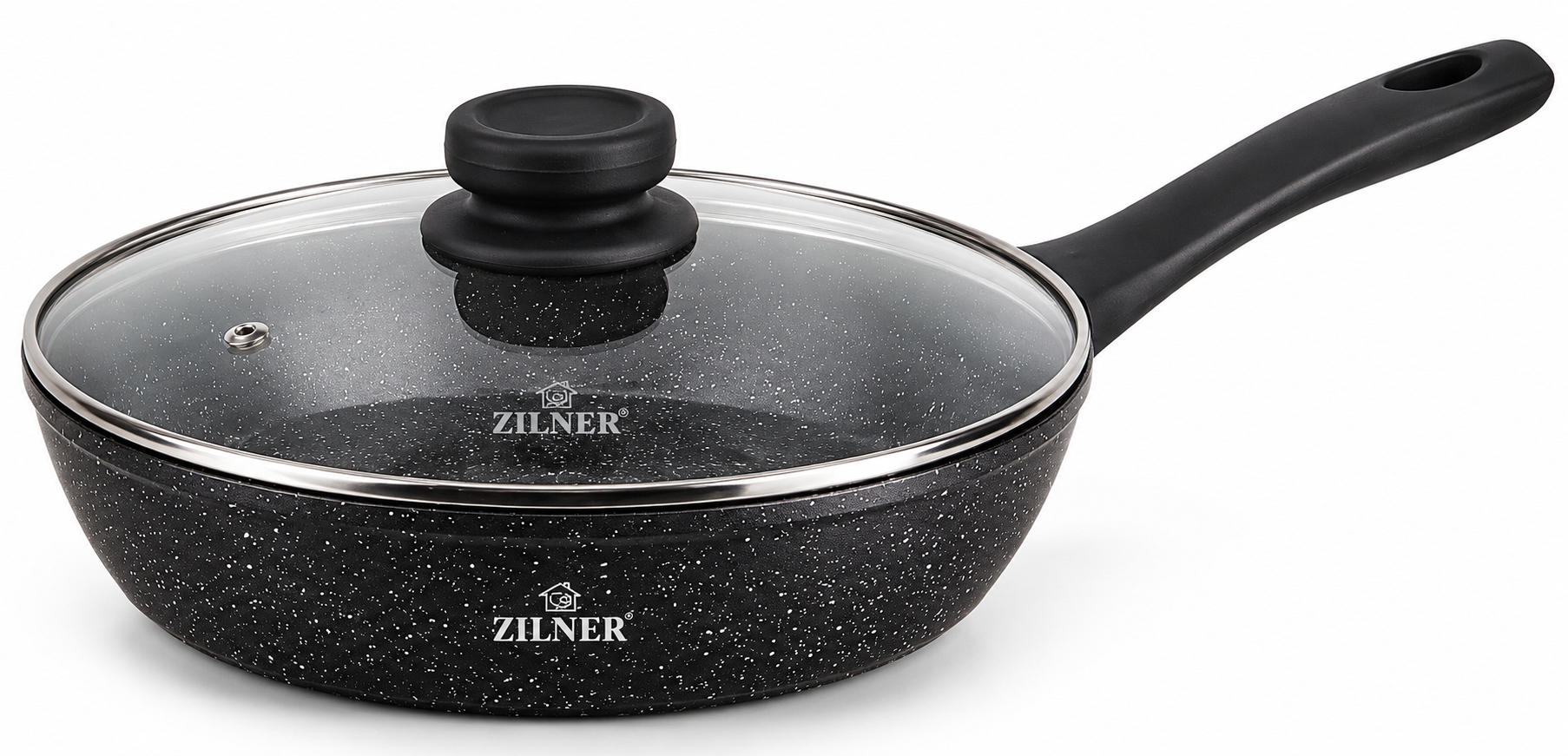 Hluboká mramorová pánev s víkem 24 cm Zilner