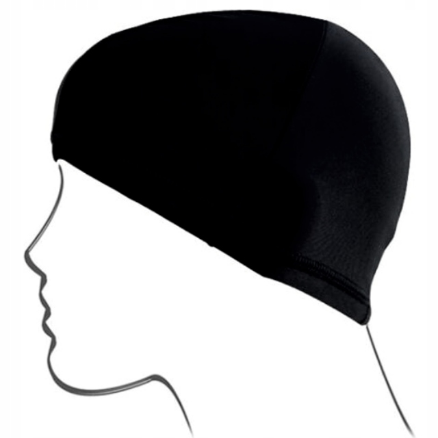 Czepek do pływania materiałowy poliestrowy na basen dla dorosłych czarny Kod producenta AS51298 BLACK