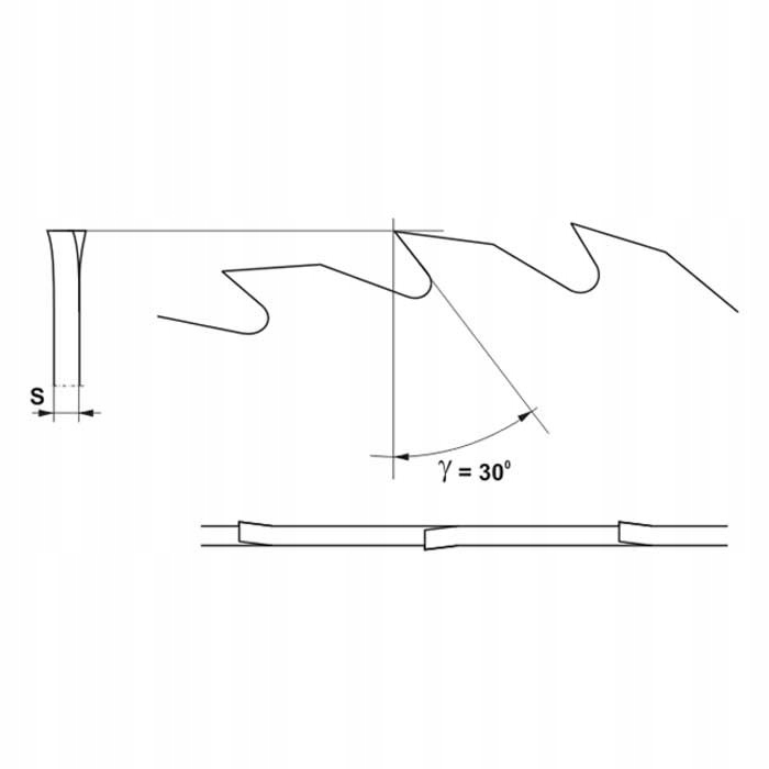 PIŁA ZWYKŁA LA 0500X30X2,5/36Z DO CIĘCIA WZDŁUŻNEGO DREWNA MIĘKKIEGO Kod producenta PT110-0500-0001