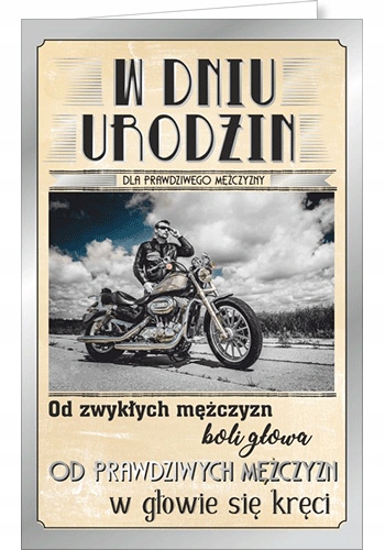 

Kartka na urodziny dla kolegi faceta vintage U51