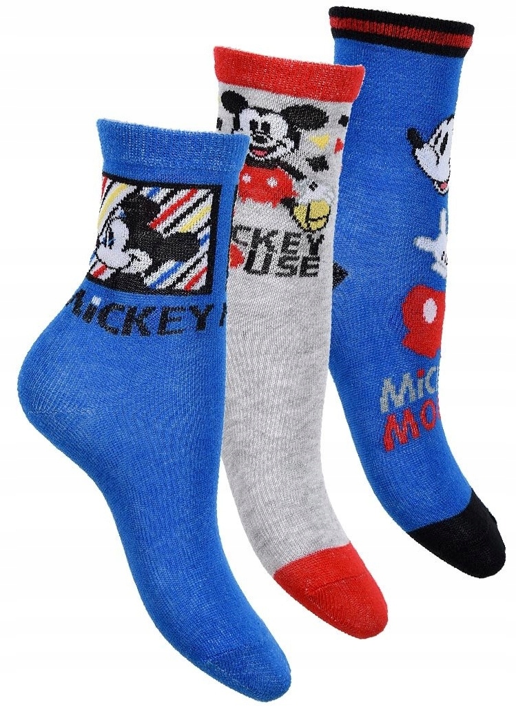 

Skarpetki chłopięce Disney Mickey Mouse, 3 - pak