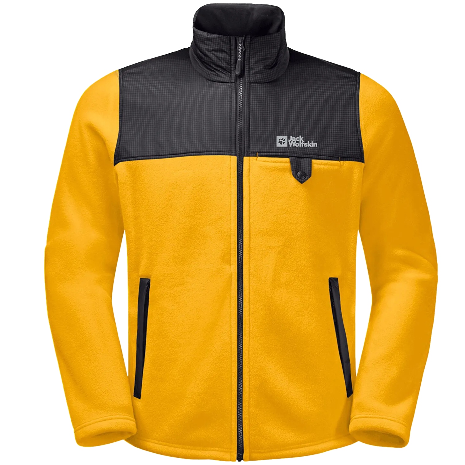 Jack Wolfskin Dna Grizzly Fleece Fz M (s) Polar Pánský Polyester Žlutý