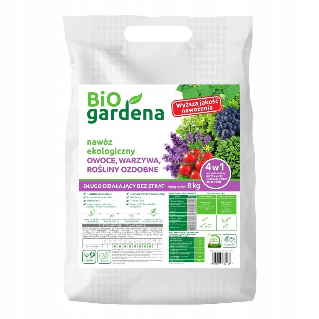 

Nawóz Do Owoców Warzyw Ozdobnych Eco 8 Bio Gardena