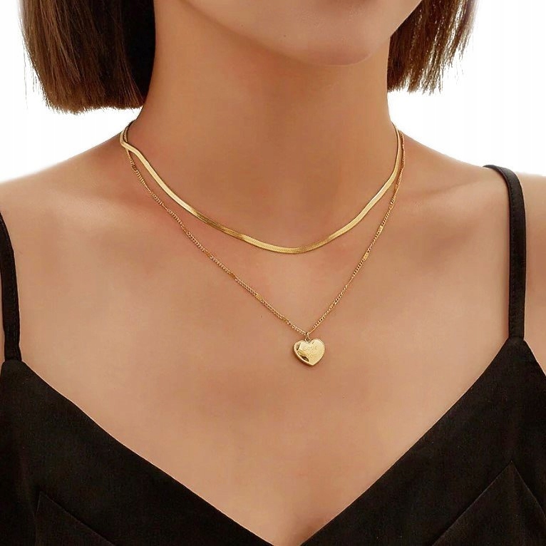 

Naszyjnik Stal Szlachetna Pozłacana żmijka