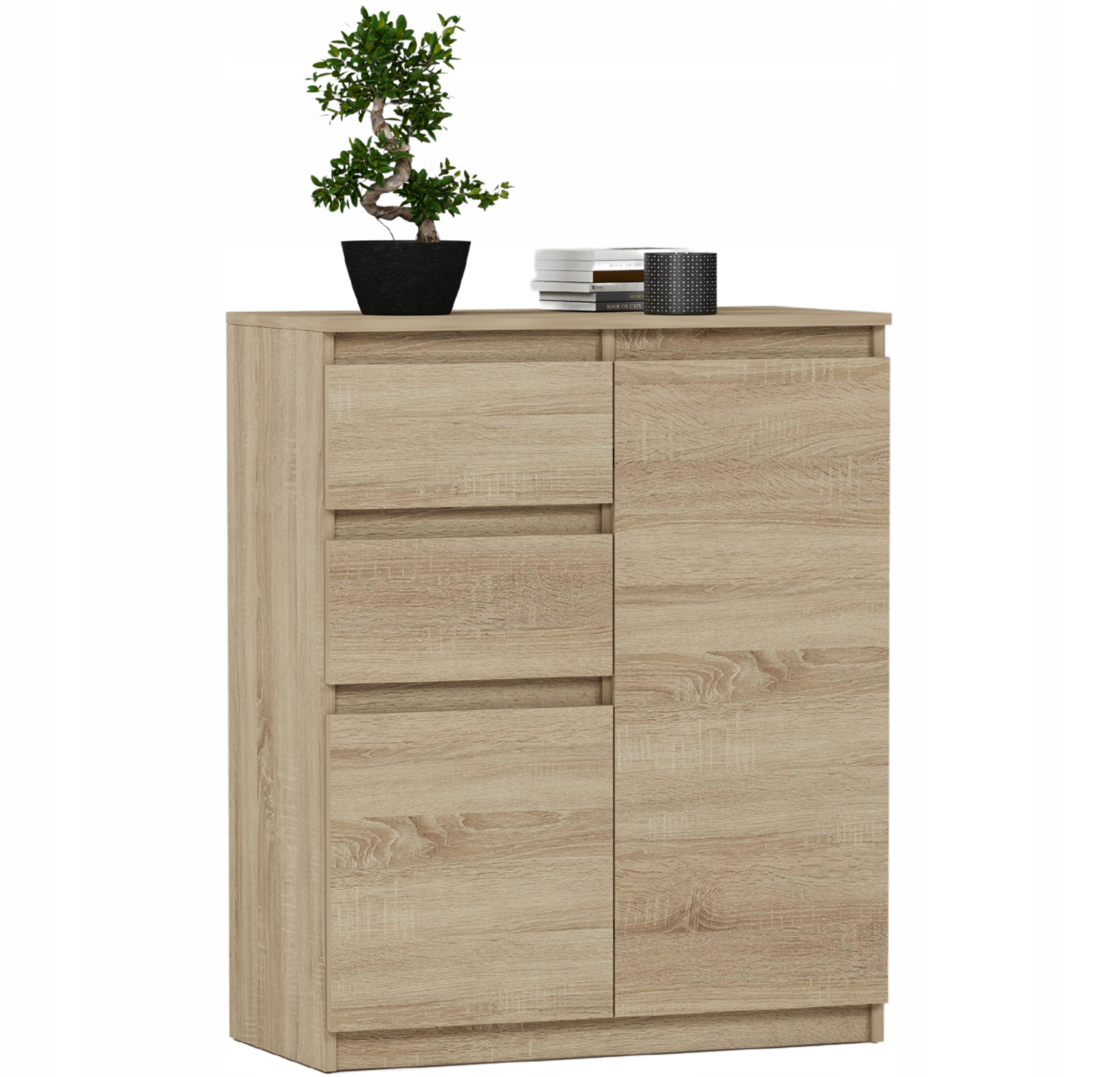 KOMODA 98CM SZAFKA 2 SZUFLADY SONOMA S2